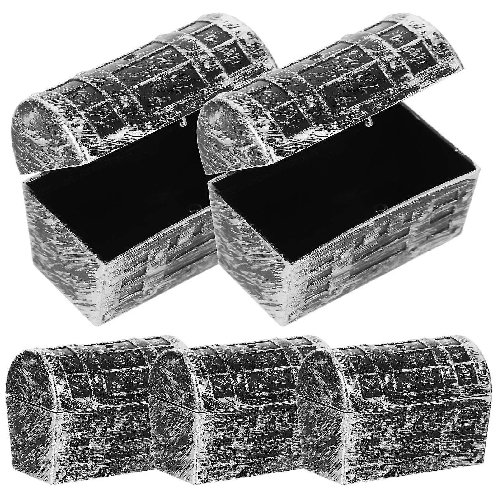 Pirate Treasure Chest Multi-Functional Boxes for Storage Use 6Pcs Plastic