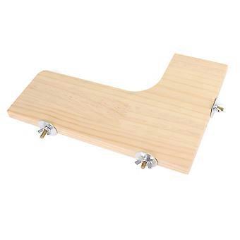 Robustes Hamster-Holzpedal für Haustierkäfig, Sprungbrett, hellgelbes Holz