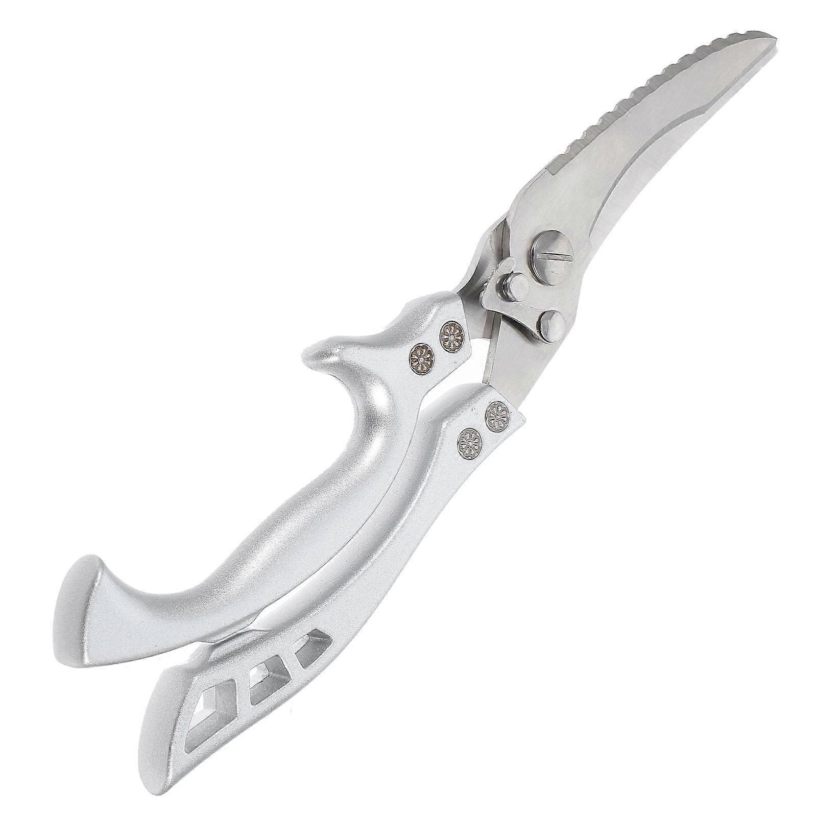 Multifunctional Kitchen Scissors Meat Shears for Poultry Cutting Bone 1Pcs Silver