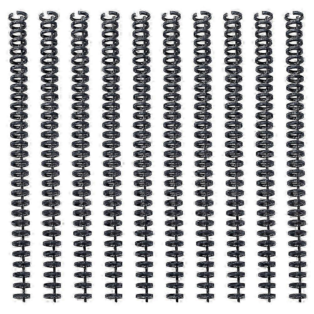 Plastic Comb Bindings Notebook Spiral Coils for Binding 10Pcs Set Black