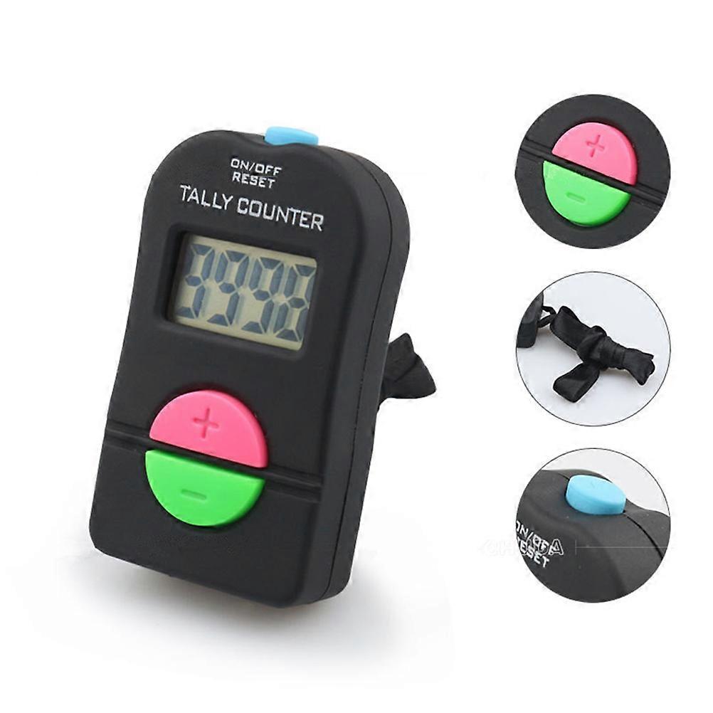 Black Four-Digit LED Countdown Counter Digital Reversible