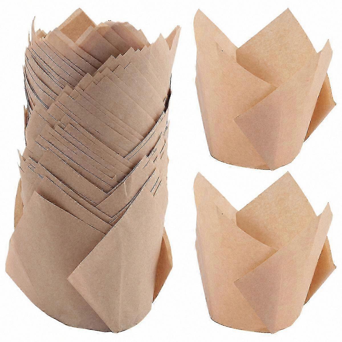 Tulip Baking Cups, 50 Pcs Unbleached Cupcake & Muffin Liners