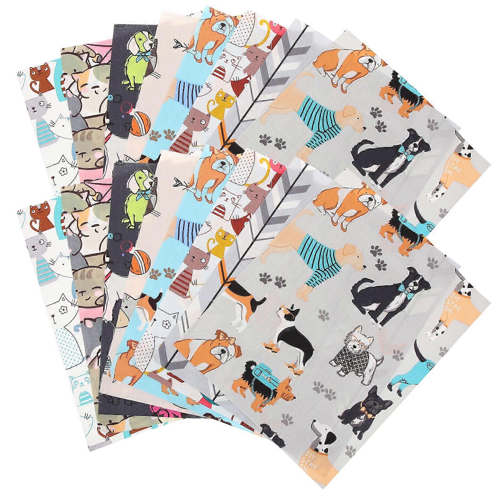 Household Patchwork Cloth Printing Fabric for DIY Use 40Pcs Set Multi