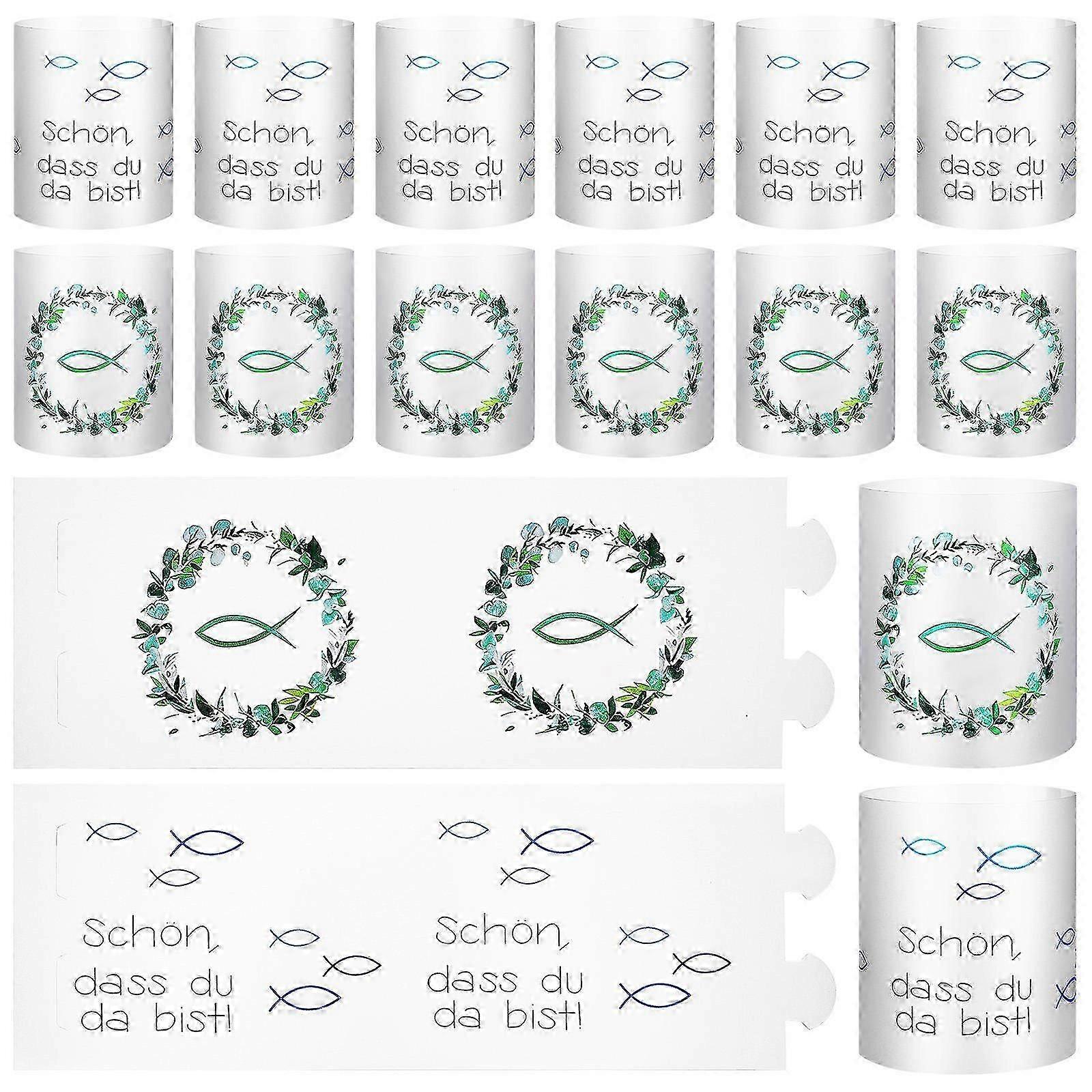 Multicolor PP Candle Lampshades, 16Pcs Set