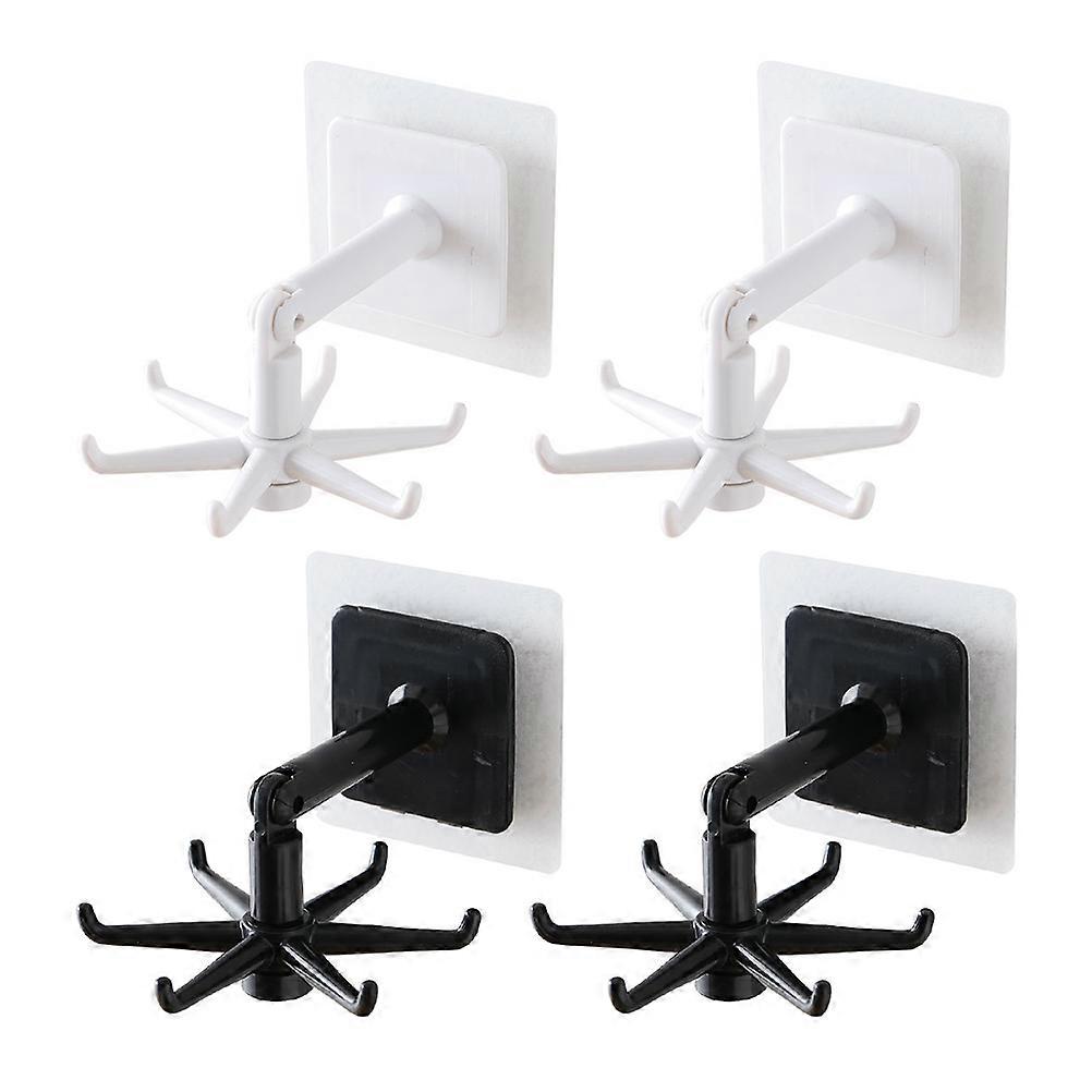 Kitchen Rotating Utensil Hanger Multi-Functional Wall Hooks with 4Pcs