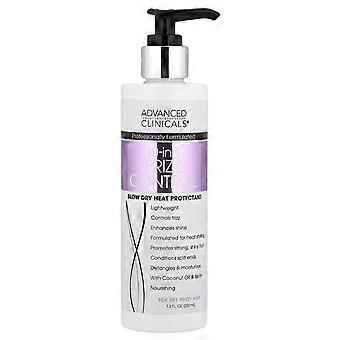 Advanced Clinicals, 10-In-1 Frizz Control, Blow Dry Heat Protectant, For Dry, Frizzy Hair, 7.5 fl oz