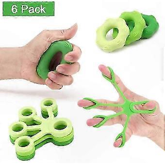 Handgreepversterkende set, 3 siliconen vingerringen + 3 vingerextensoren + 3 gripballen (9 stuks) voor handoefeningen
