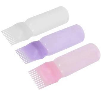 Pente aplicador para frasco de tintura de cabelo, para estilização de cabelos, 3 peças, cores sortidas.