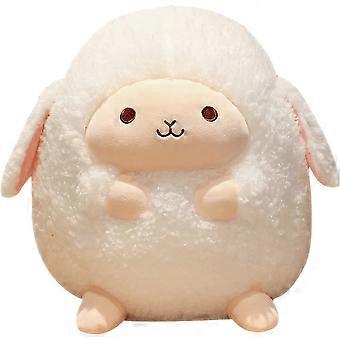 Adorável Cordeiro Branco Boneca de Pelúcia, Desenho Animado Bonito Ovelha Branca Brinquedo de Pelúcia Macio de Alta Elasticidade Almofada de Algodão PP Boneca de Pelúcia para Meninas