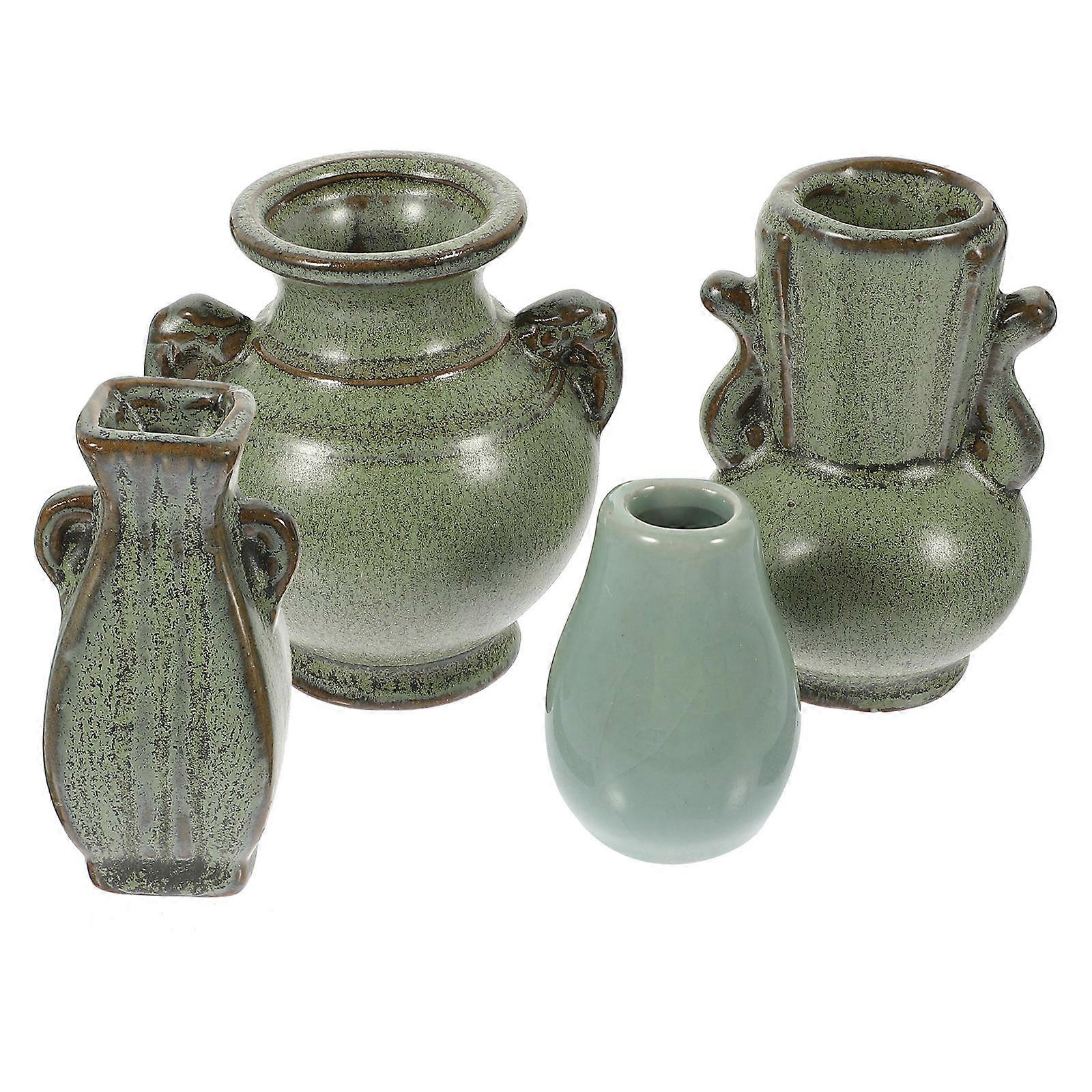 8Pcs Mini Ceramic Vases for Flower Display in Assorted