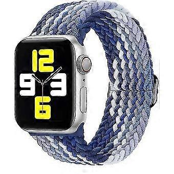 Braided Solo Loop For Apple Watch Band 42mm Or 44mm Nylon Adjustable Elastic Belt Bracelet Iwatch Series 3 4 5 Se 6 Strap