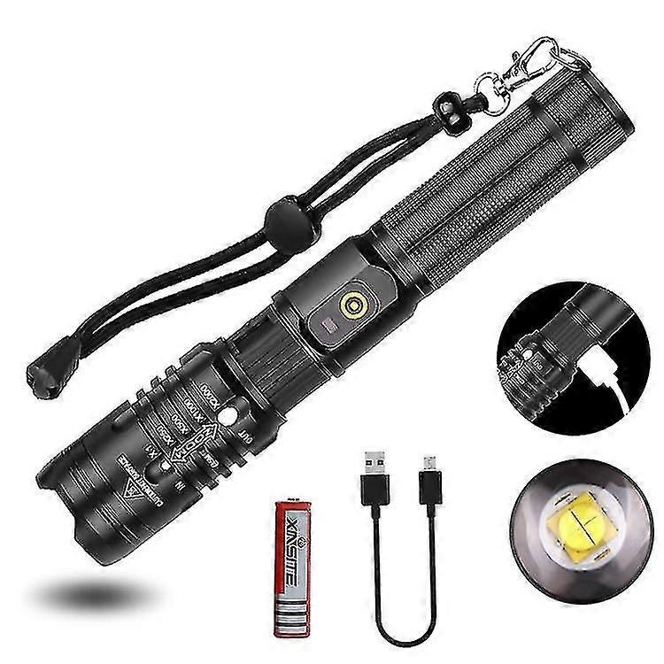 Outdoor Usb Charging Input And Output P50 Strong Light Flashlight