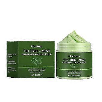 Pflegendes Achselpeeling mit Teebaum, Minze und Aloe Vera zur Geruchsbeseitigung und zum Peeling, reinigt und pflegt die Achselhaut.