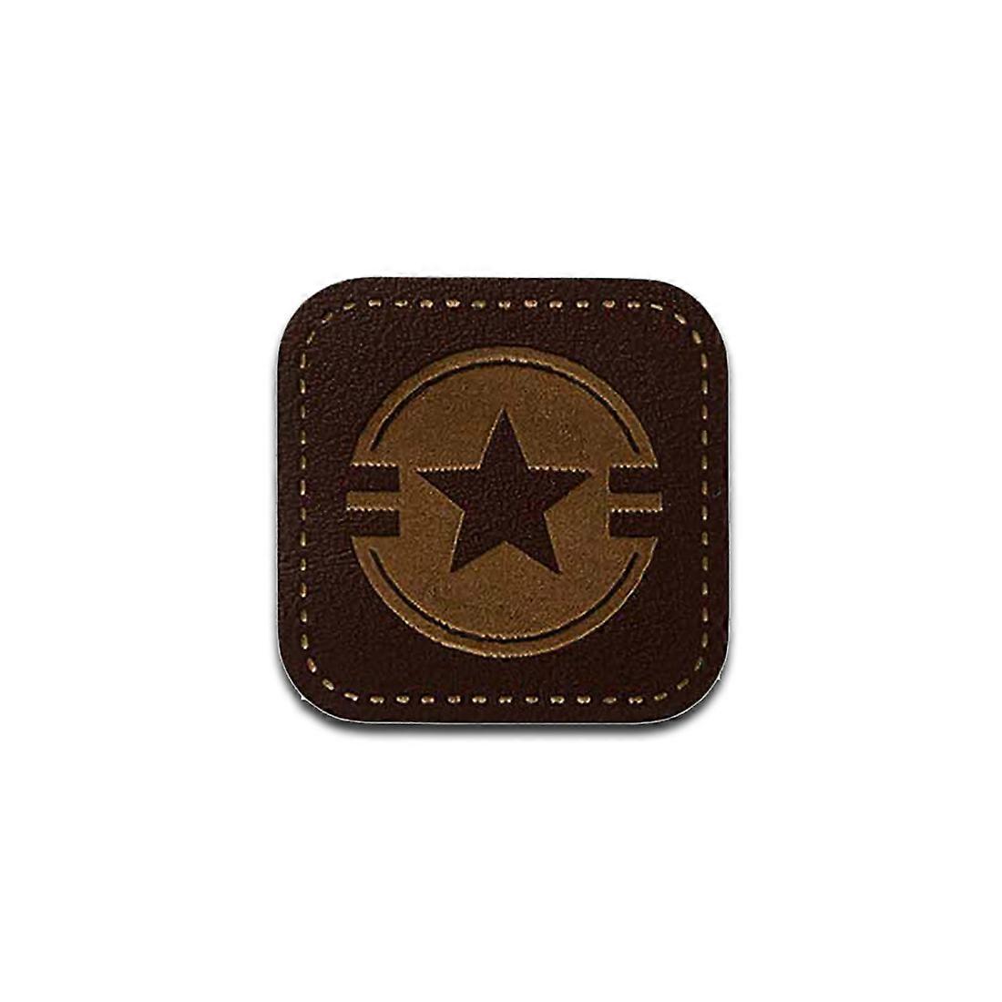 Leather Star - Patch, Iron-on patch, Iron on, Size: 2.9 x 2.9 cm