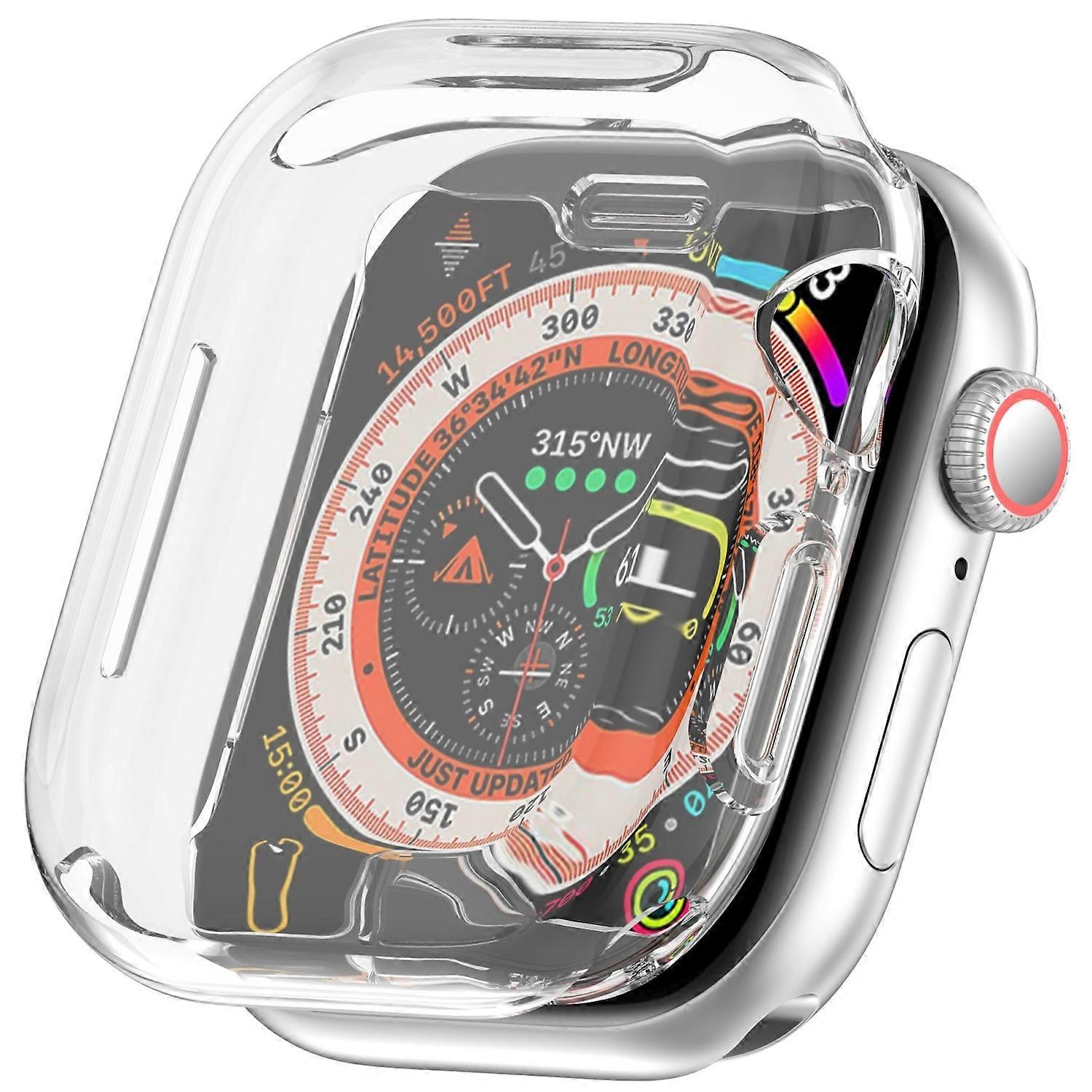 For Apple Watch Series 11 / 10 42mm Full Cover Soft TPU All Inclusive Smart Case Protective Cover Transparent