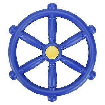 Kids Playground Steering Wheel, Swingset Steering Wheel Attachment, Pirate Ship Wheel compatible withJungle Gym or Swing Set Blue
