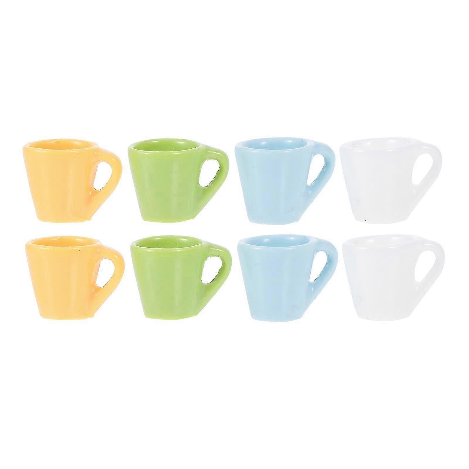 Mini Mug Cup Decor Mini House Cup Model compatible with Decor 8Pcs Assorted