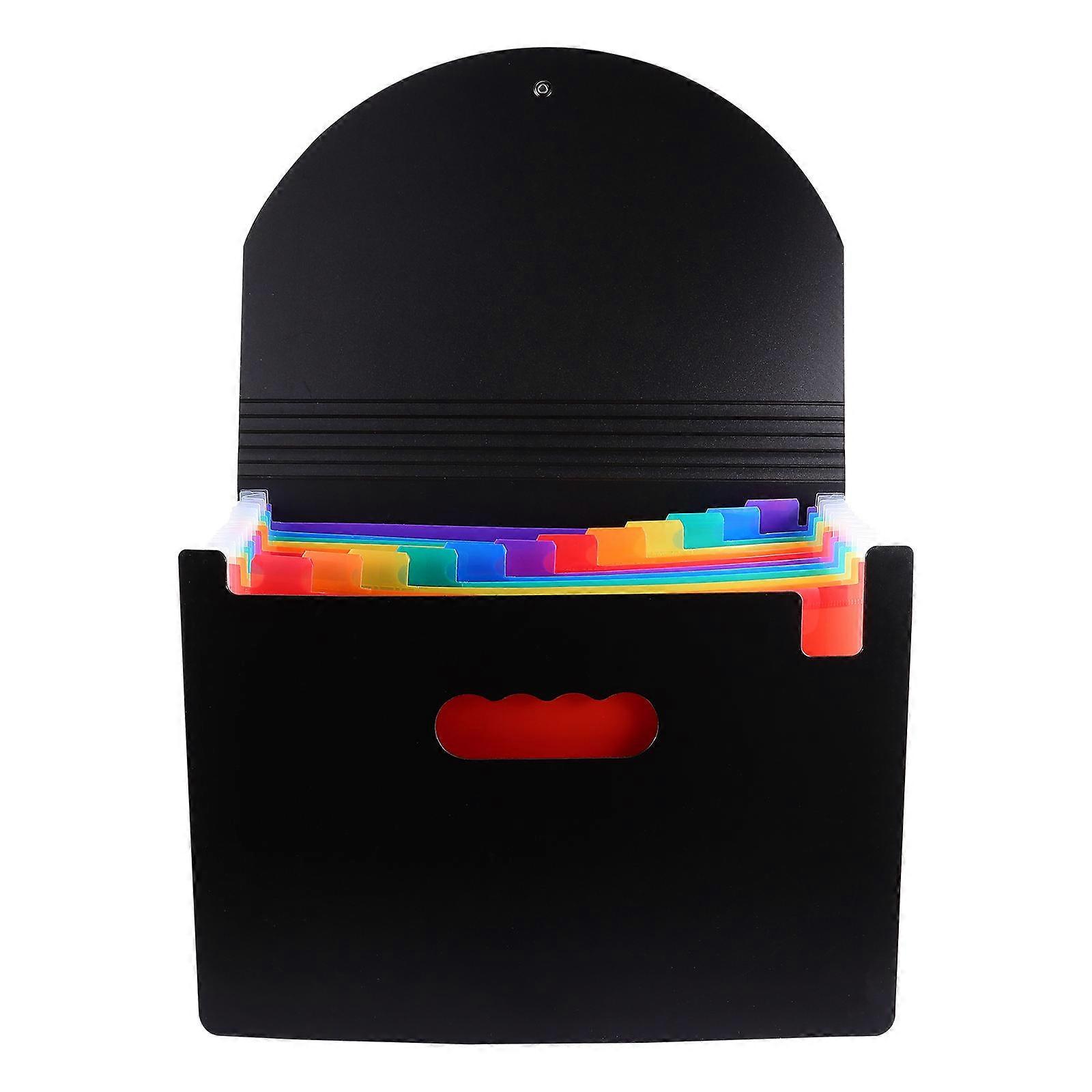 Rainbow File Folder for Paper Storage 1Pcs 12-Layers Practical Multilayer Folder