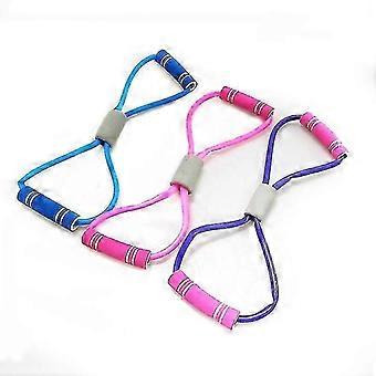 Banda de Resistência de Bandas de Exercício, 8 Formas De Resistência ao Fitness, Yoga Pull Tool Gym com alça Rally Fitness Bands 3pcs (azul+rosa+roxo)
