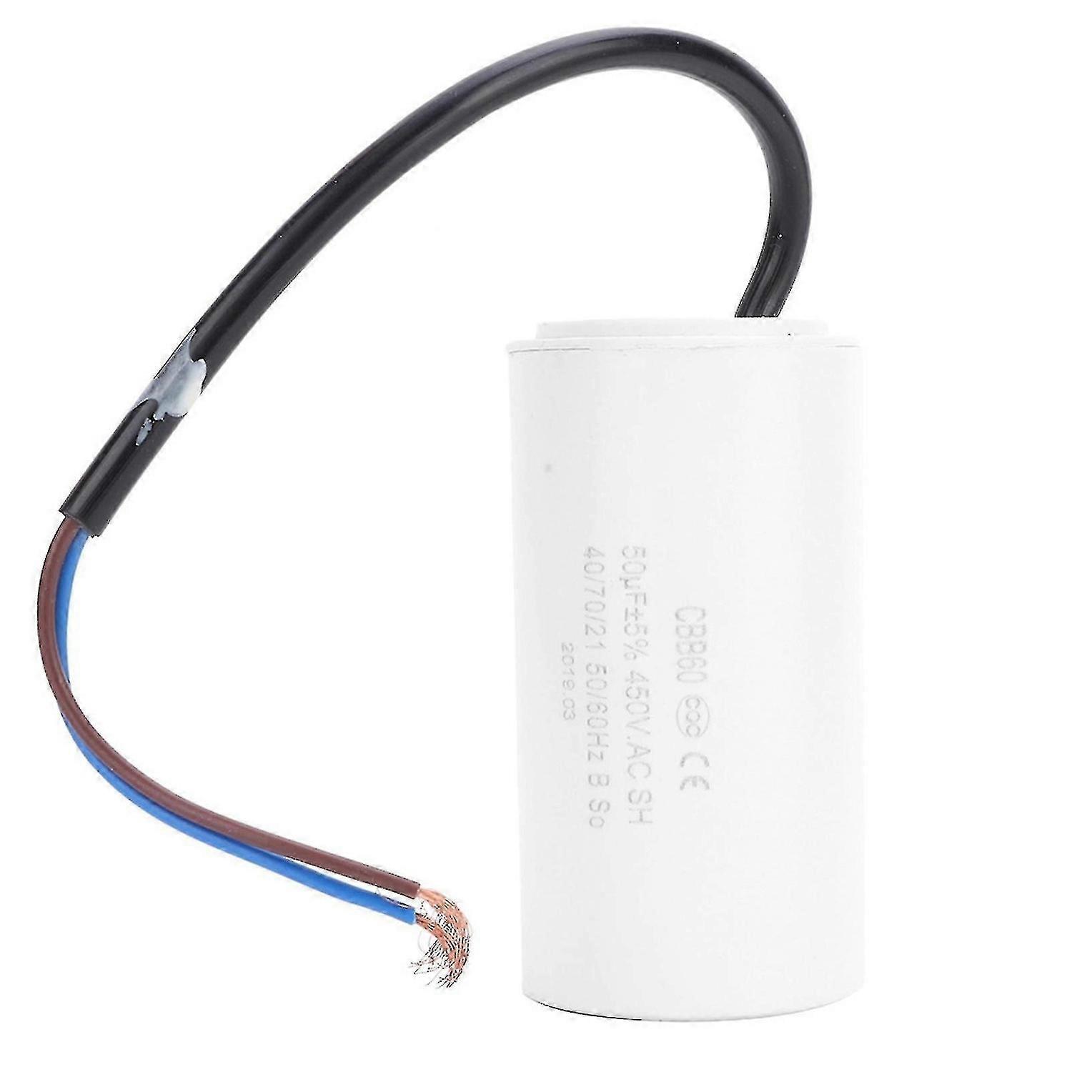 450V CBB60 50uF capacitor with wire lead