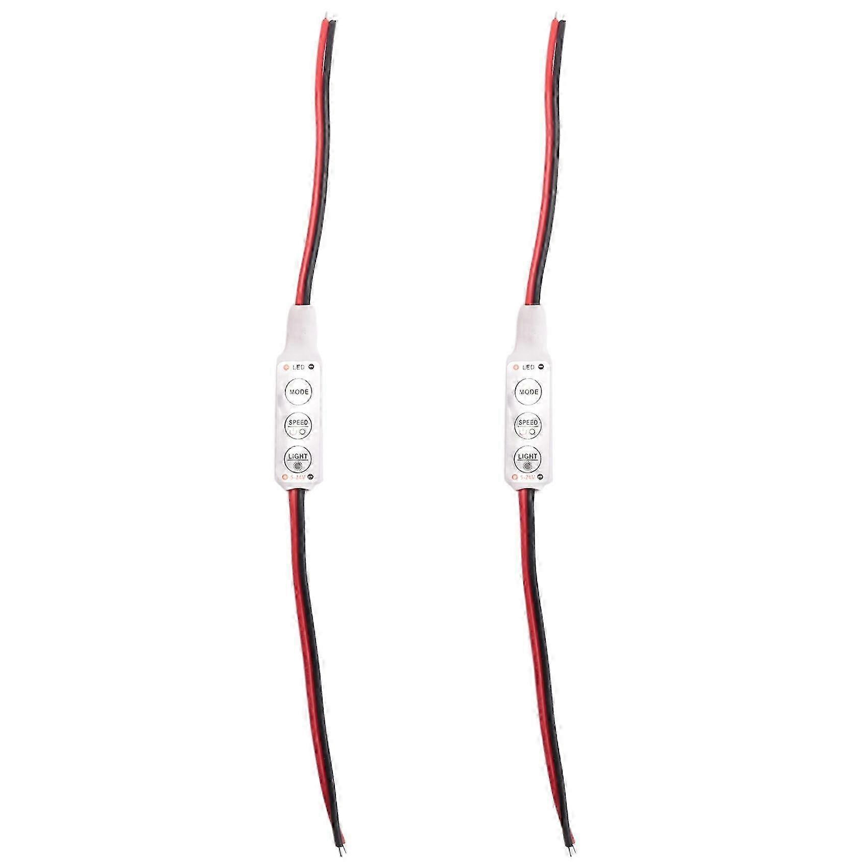 2X LED Dimmer 12A 12V-24V compatible with LED Strips Monochrome Controller