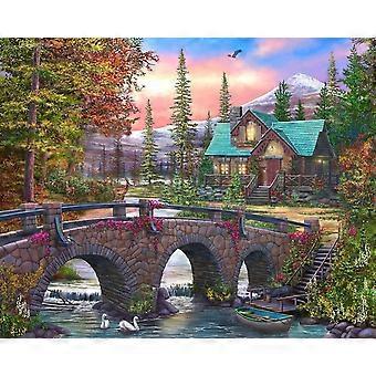 Mountain Home Sunrise Jigsaw Puzzle for Adults SQZ1303