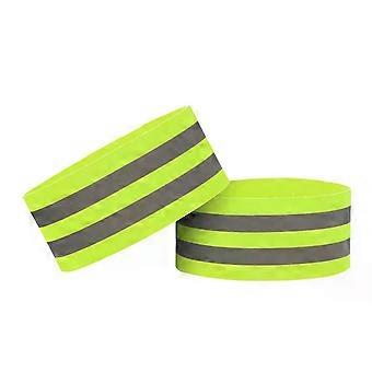2PCS Car Reflect Straps Night Walking Cycling Running Safety Reflector Tape Reflective Bands for Wrist Arm Ankle Leg High