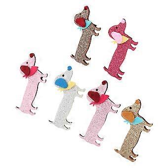 Decorative Pet Hairpin Cartoon Dog Clip for Hair Fixing 6Pcs