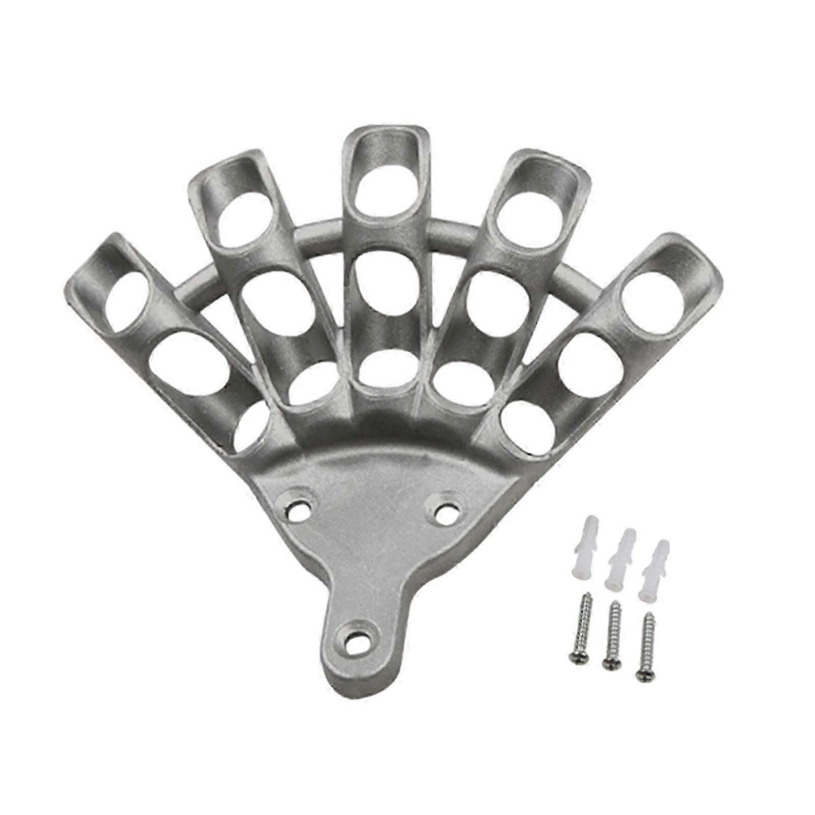 5 Hole Flag Display Stand - Plastic Wall Mount for Multiple Flags
