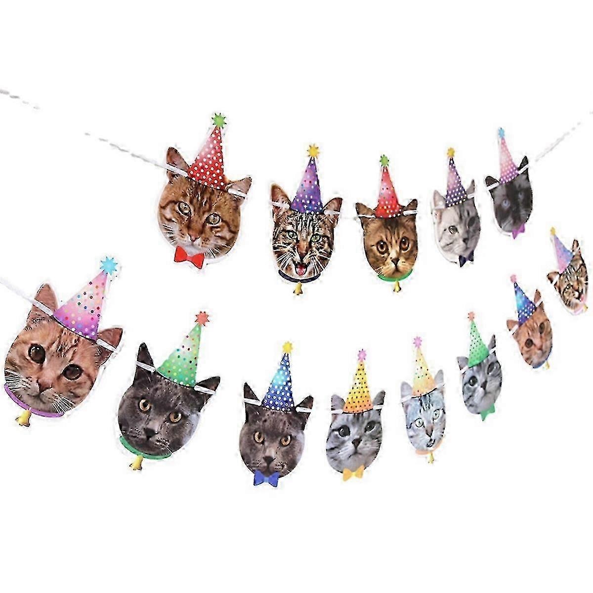 Pet-Themed Cat Paper Bunting Set