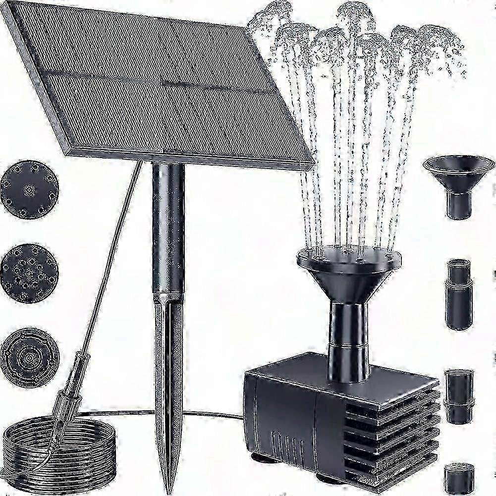 Solar Bird Bath Pump with 6 Spray Patterns