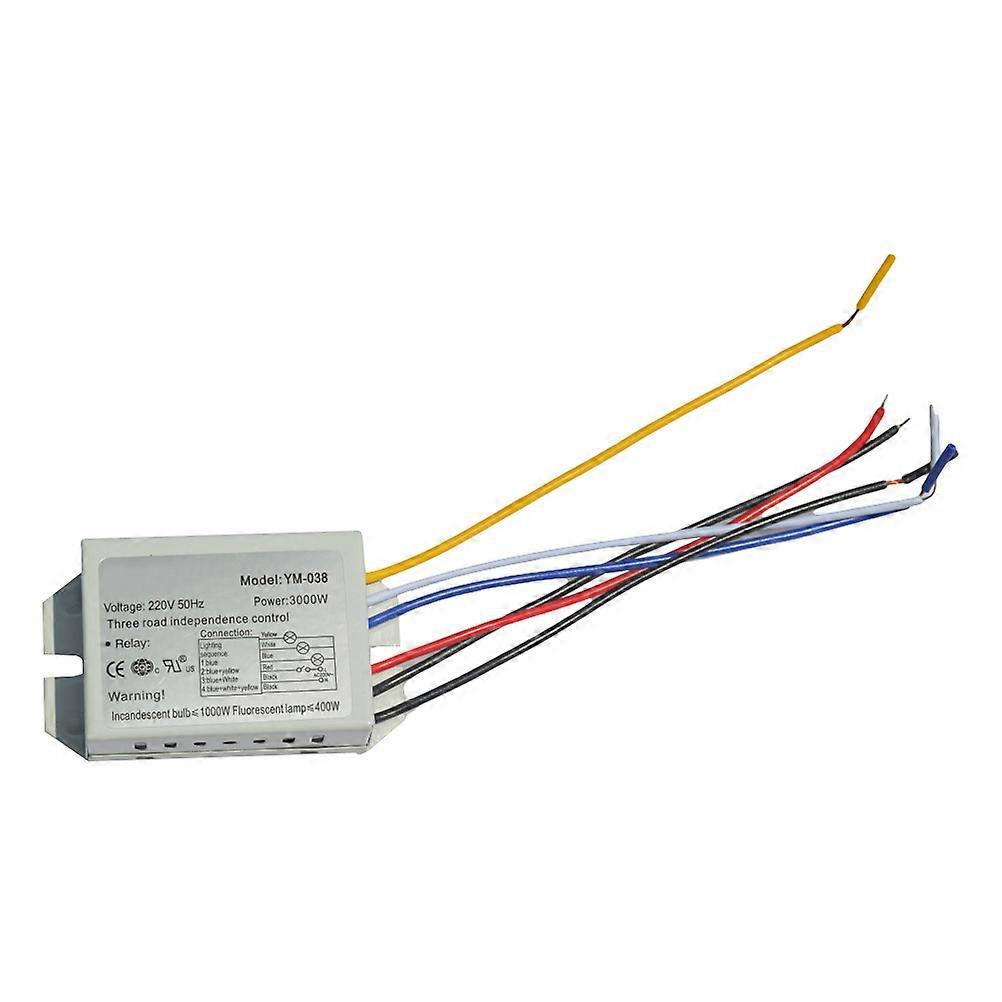 Interrupteur numérique 3 canaux pour commande de lampe 220 V multicolore