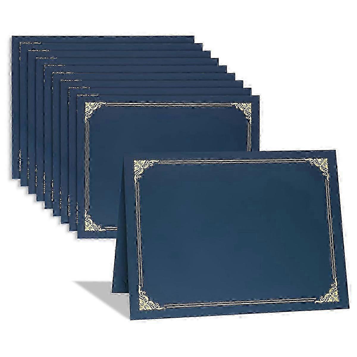 Gold-Bordered Naval Blue Cert Covers