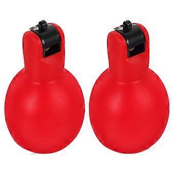 2 stuks handfluitjes voor buiten, geschikt om mee te spelen, rood, PVC, draagbaar