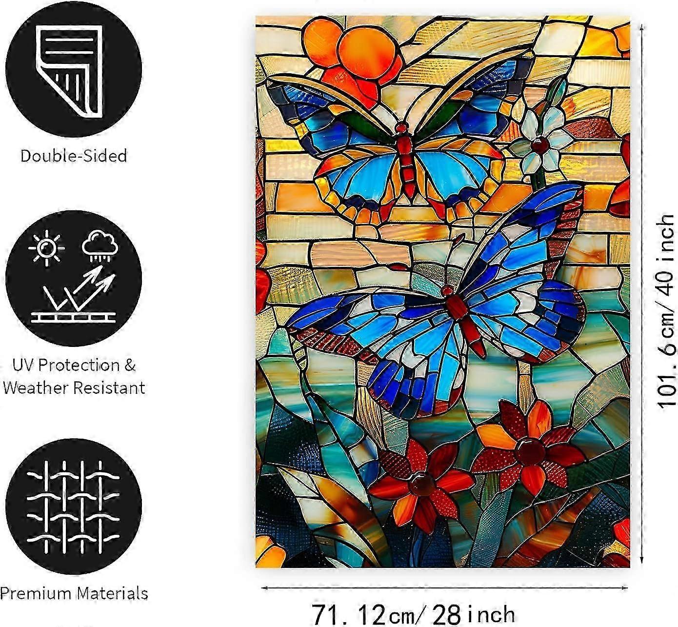 Spring Summer Butterfly Garden Flag