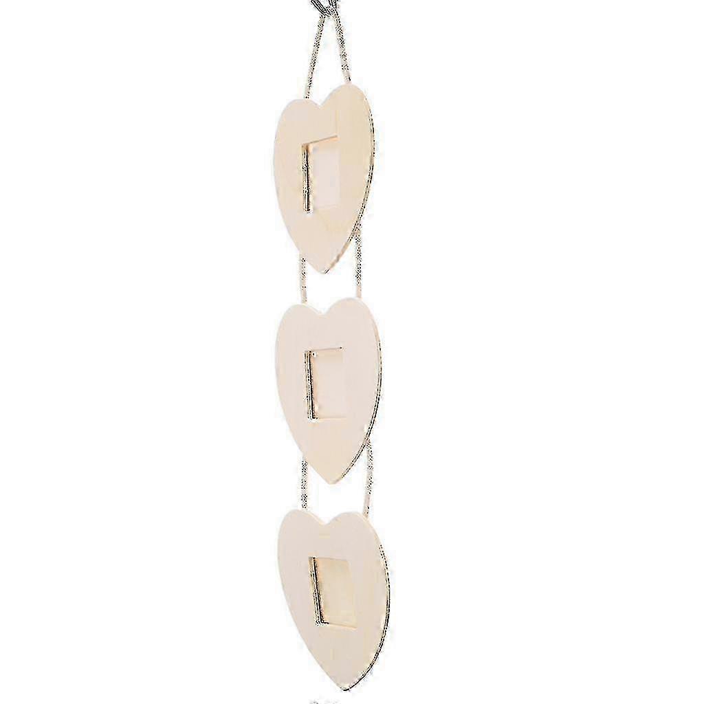 Rustic Triple Heart Photo Display