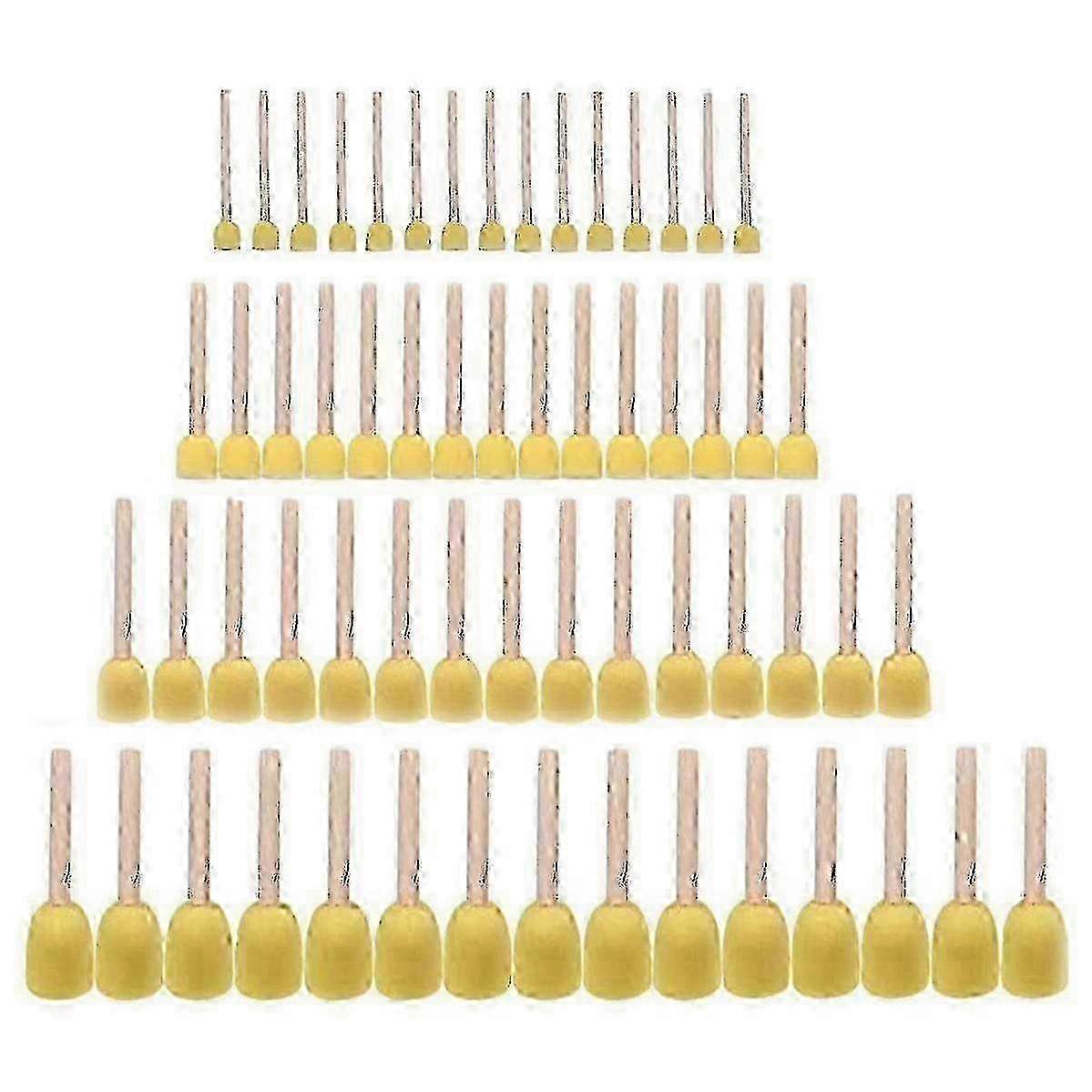 60pc Wooden-Handle Sponge Brushes