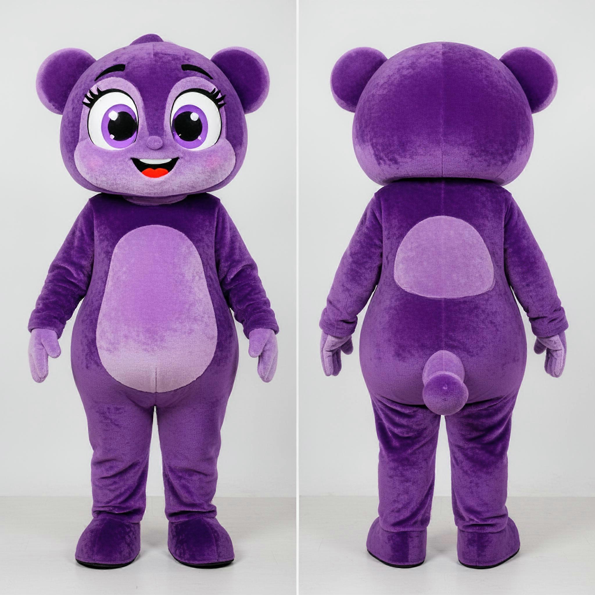 MASTICOT Violet Swirling Contortionist Mascot