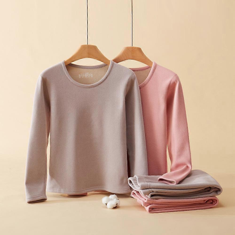 Women's Extra Thick Alpaca Wool Fleece-Lined Long Sleeve Base Layer Set