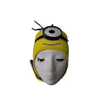 Cartoon Neoprene Dive Hood — Yellow Eye-Print Thermal Head Cover, 4 Sizes