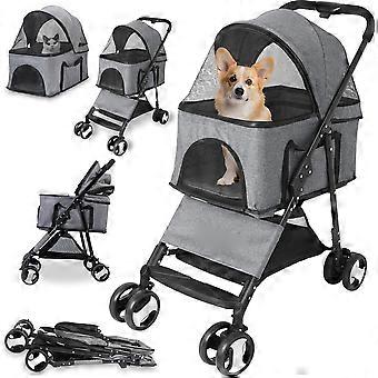Sammenklappelig hundekøretøj - Sammenklappelig dyrevogn - til hunde og katte.