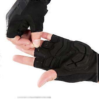 Riding Gloves Half Finger Gloves for Hand Wearing Black Breathable Elastic Sports