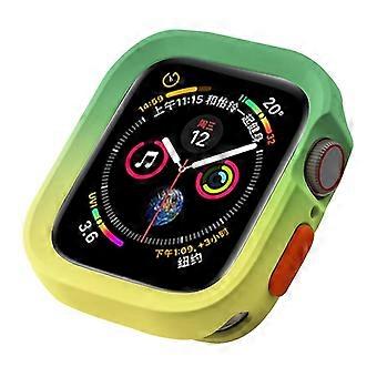Green Yellow TPU Bumper Cover Shockproof Flexible Design Case for Apple Watch Ultra 49mm iWatch
