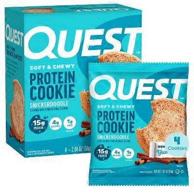 Quest Protein Cookie Pack, Snickerdoodle, 4 ea
