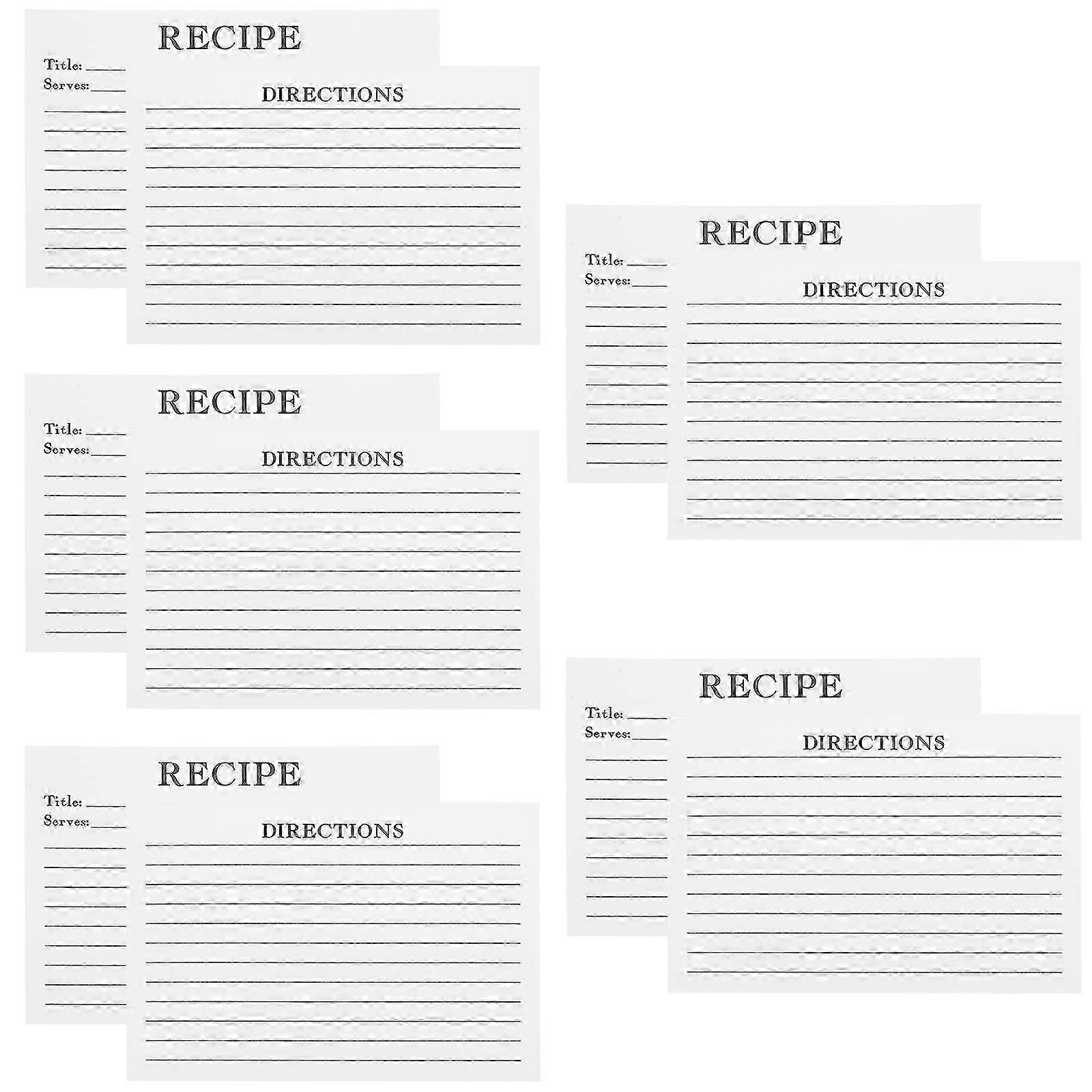 Compact Recipe Cards 15.5x10.4cm Smooth