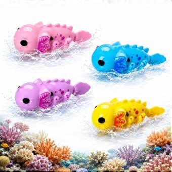 4 Elektroniska axolotl-leksaker – Flytande robotfiskleksaker för katter.