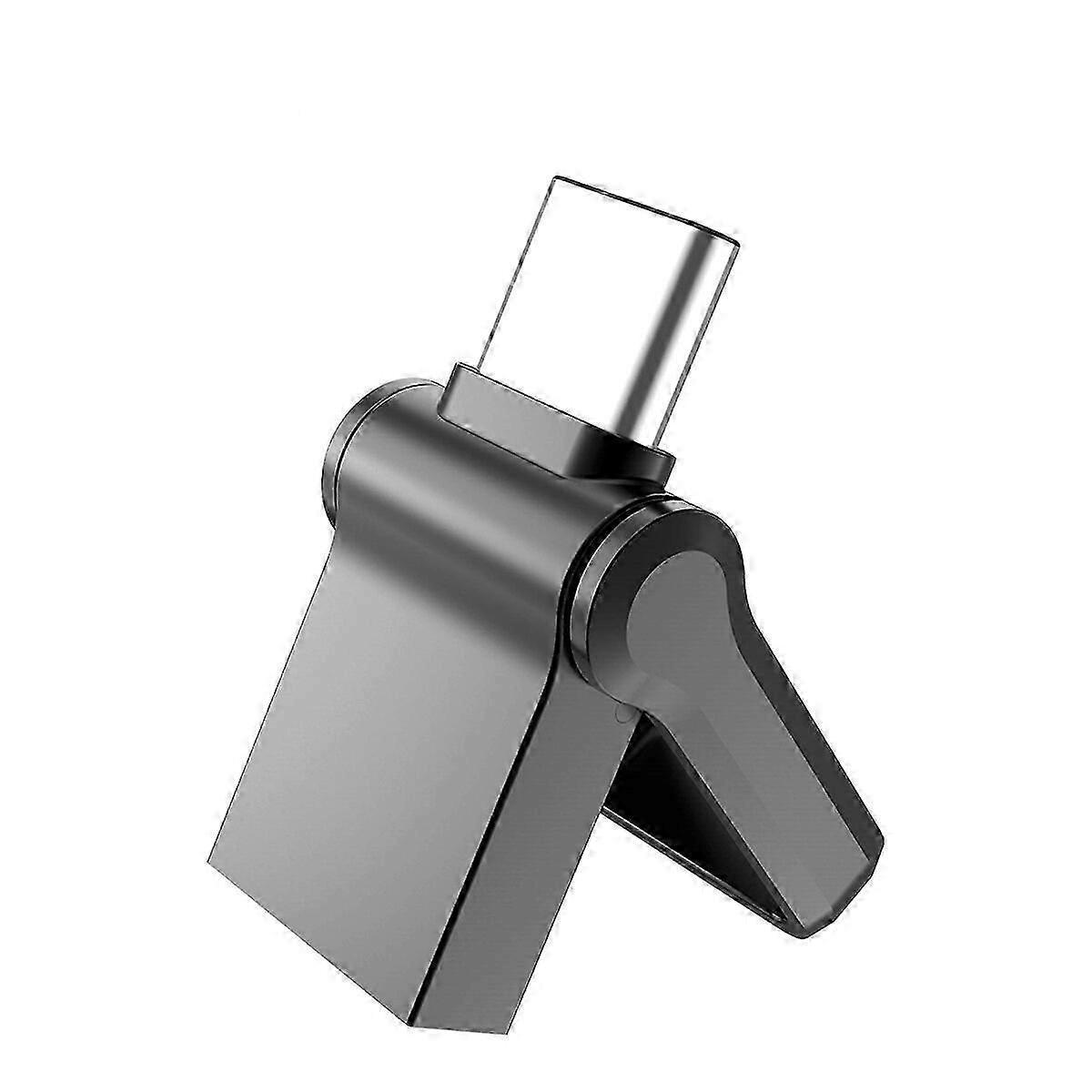 Compact Metal USB-C + USB2 Flash Drive