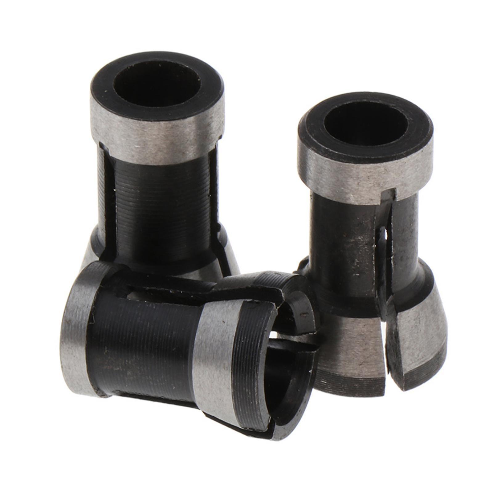3xRouter Bit Collet Set Molding Machine Tool Connection Rod 6mm-8mm Trim Kit