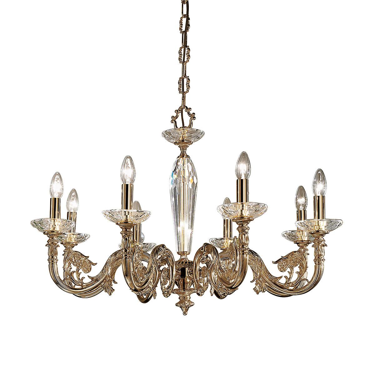 Contarini Multi Arm Chandeliers 8 Light Antique Brass