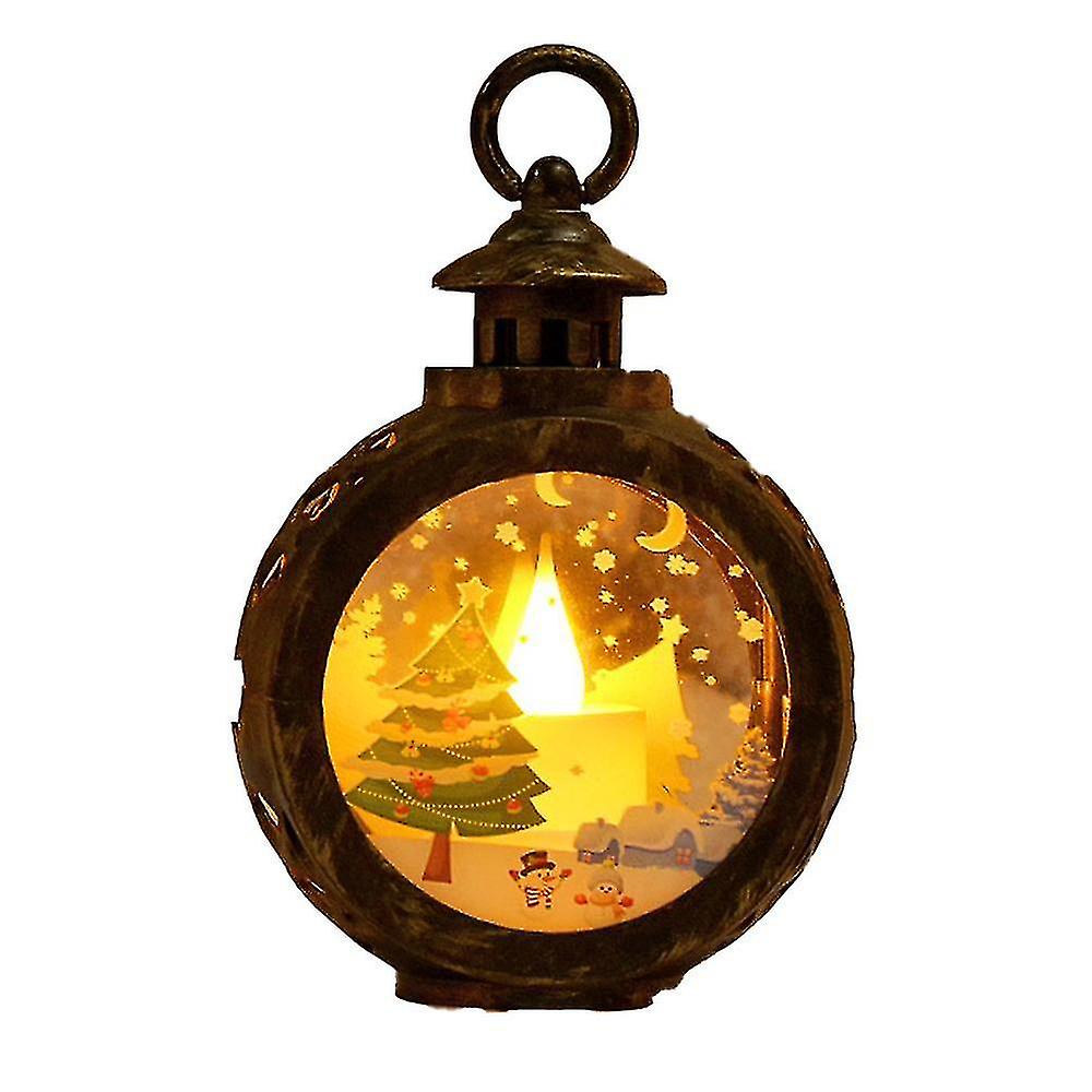Christmas Decoration Supplies Led Small Round Light Portable Lantern Gift
